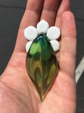 White Flower Pendant by Prairie Pipes