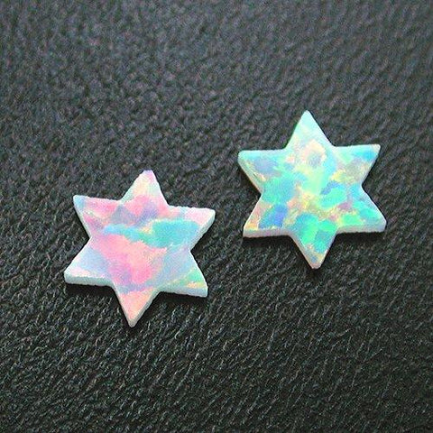 White 6 Point Star Opals by Profound Glass